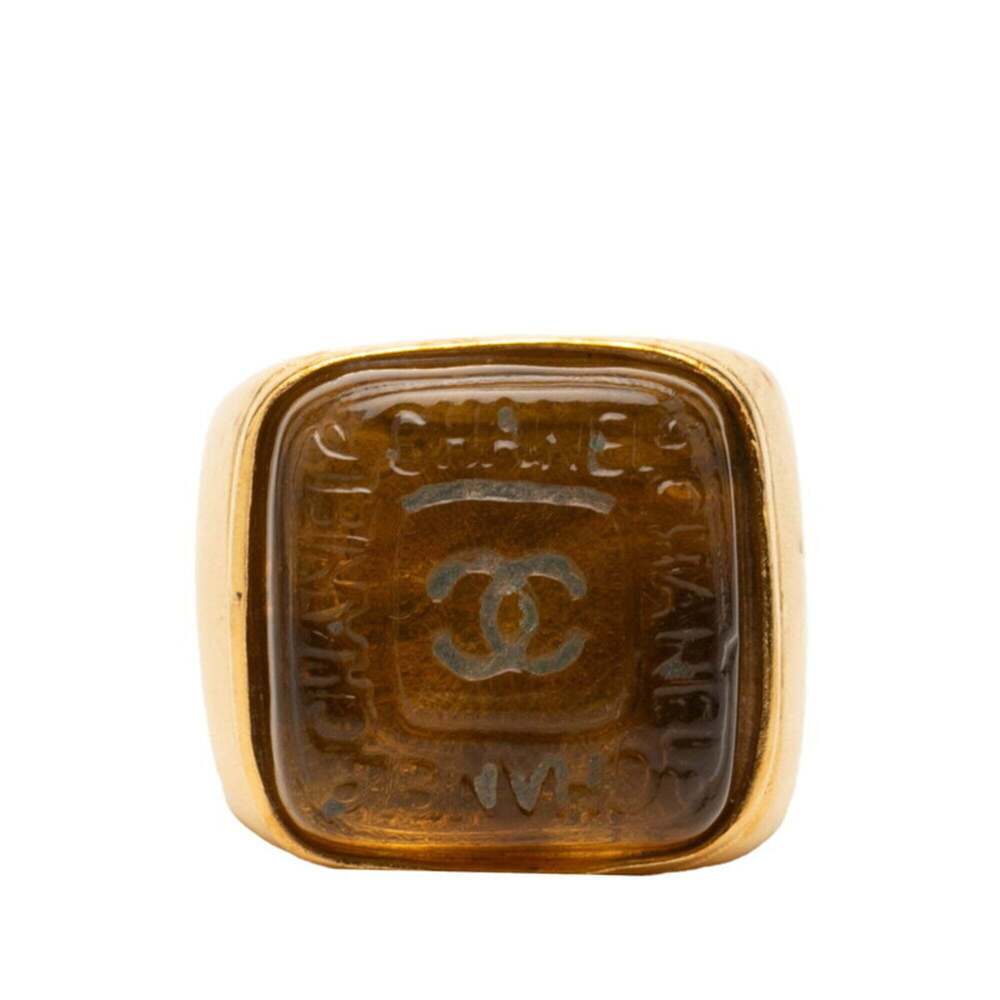 CHANEL Gold Logo Ring - Picture 2 of 5